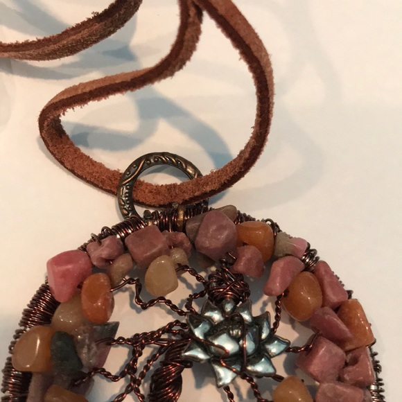 Handmade, Etsy Tree of Life Stone and Wire Pendant - Picture 5 of 5